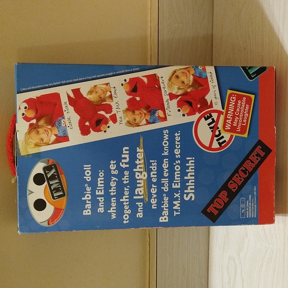 Vintage 2006 Barbie & Elmo Sesame Street TMX Tickle Me Elmo Doll Mattel - Picture 5 of 7